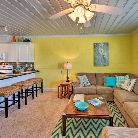 Colorful Cottage With Patio Across From The Beach!-2