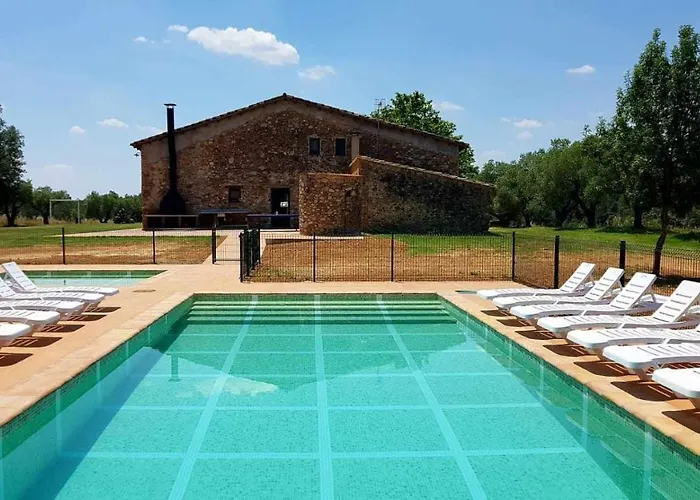 Perros hoteles Masía Para Grupos Con Piscina Privada-28 Pax